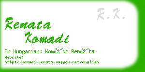 renata komadi business card